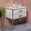 тумба под раковину boheme armadi art monaco 80 867-080-wcr белый глянец хром