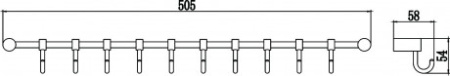 планка с крючками savol s-006210