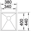 кухонная мойка blanco zerox 340-u 521583