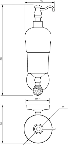 Дозатор для мыла Migliore Amerida 16578 хром с кристаллом Swarovski