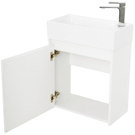 тумба под раковину belbagno kraft mini-500/260-1a-so-bo-l, цвет белый.