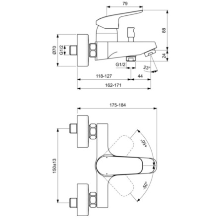 комплект смесителей ideal standard ceraflex bd001aa хром