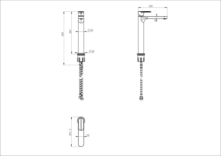 смеситель wonzon & woghand ww-h1034-cr для раковины, высокий, хром