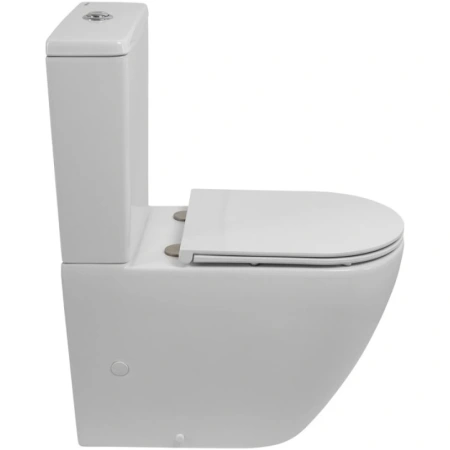 унитаз-компакт belbagno sfera-tor bb2141cp-tor, без бачка и сиденья, безободковый со смывом tornado, цвет белый.