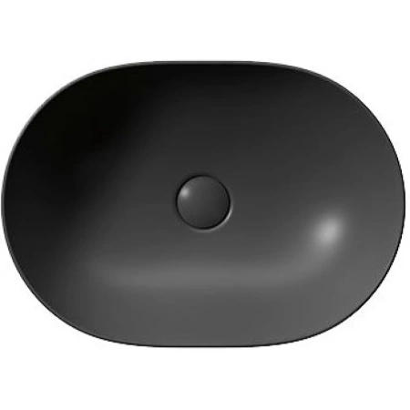 раковина gsi pura 886026 накладная, 50x35 см, ardesia opaco (черный матовый)