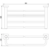 полка для полотенец wonzon & woghand ww-v1901-cr 60,1 см, хром