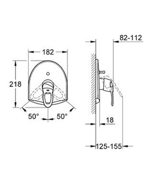 смеситель для душа grohe chiara 19155000 хром