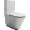 Чаша напольного унитаза Ceramicanova Highlight CN1802-B безободковый, с сиденьем микролифт, белая