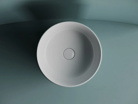 раковина ceramicanova element cn6073mw накладная, ø36 см, белая матовый