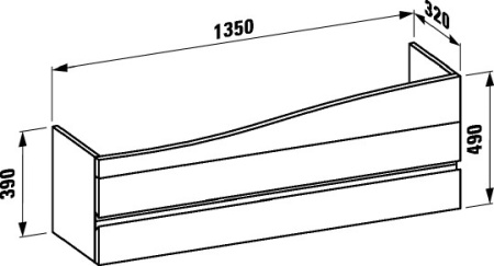 тумба под раковину laufen alessi one 160 см 4.2436.0.097.631.1 белый