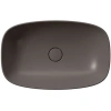 раковина gsi nubes 978316 накладная, 60x38 см, коричневый матовый