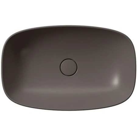 раковина gsi nubes 978316 накладная, 60x38 см, коричневый матовый