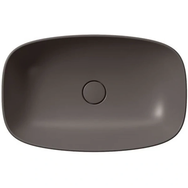 раковина gsi nubes 978316 накладная, 60x38 см, коричневый матовый
