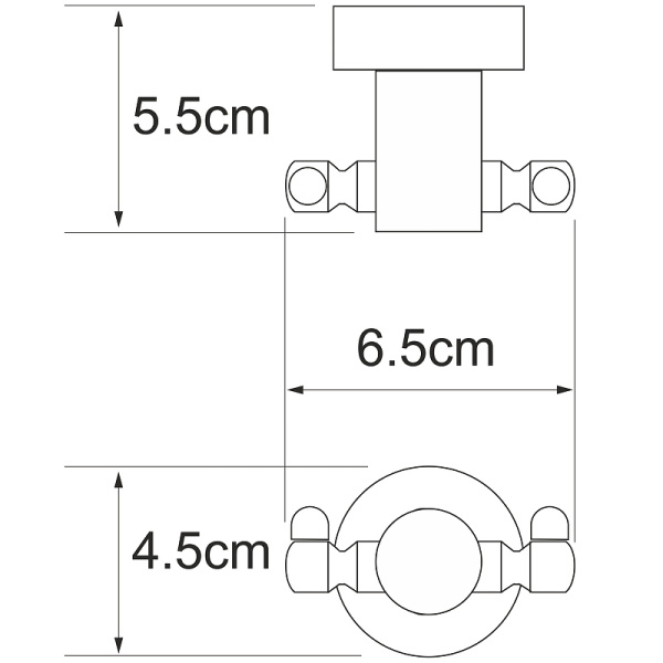 Крючок двойной, WasserKRAFT Donau K-9423D цвет хром