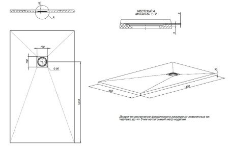 душевой поддон из искусственного камня allen brau priority 140x80 8.31008-21 белый камень