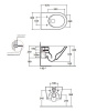 унитаз подвесной globo forty3 fos05.bi 36x57 см, безободковый, цвет белый