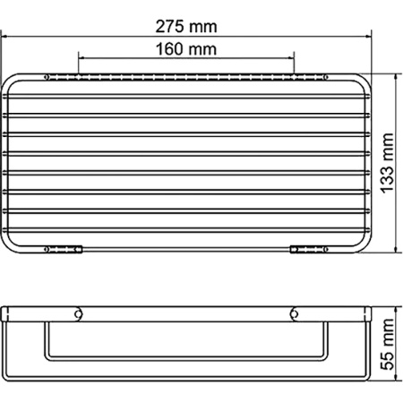 полка корзина wasserkraft k-72222 цвет хром