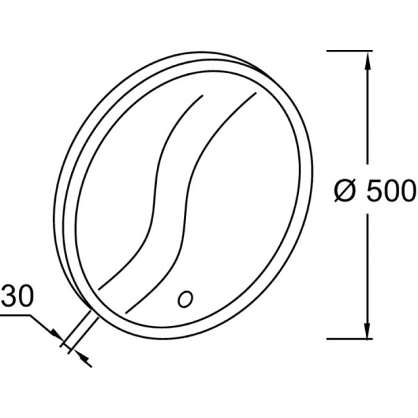 зеркало jacob delafon eb1426-nf ø50 см, с подсветкой с ик-сенсором