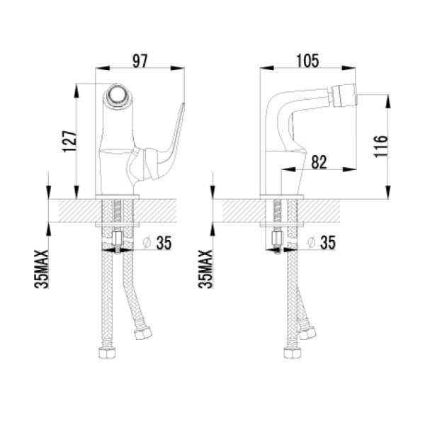 смеситель для биде lemark plus advance lm1208c