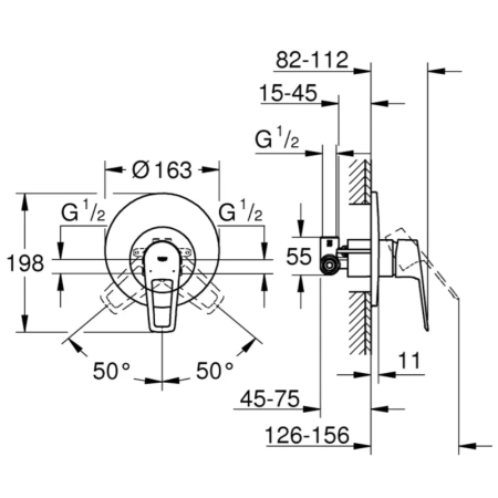 смеситель для душа grohe bauloop new 29080001