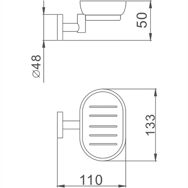 Мыльница Haiba HB1702 цвет хром