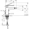 смеситель для биде hansgrohe tecturis e 73200000 с донным клапаном, хром