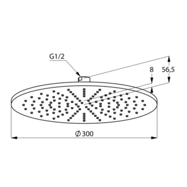 верхний душ 300 мм kludi a-qa 6433087-00