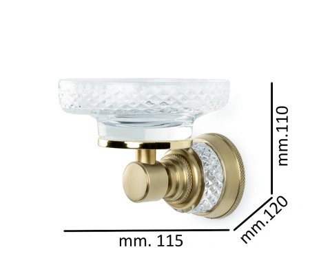 мыльница boheme aura 10243-g настенная, золотой