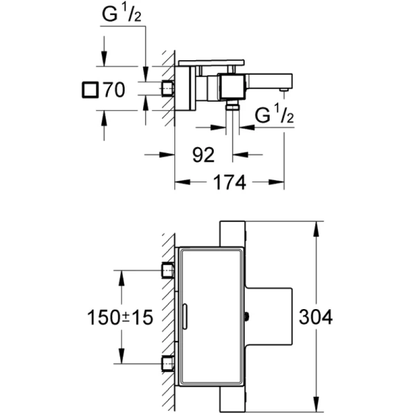 термостат для ванны grohe grohtherm cube 34502000