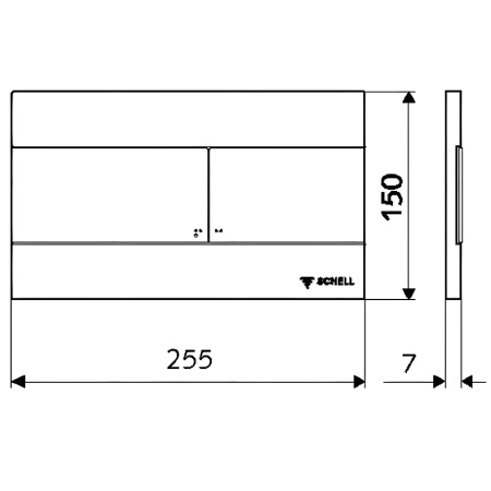 кнопка для инсталляции schell place scl030702899 нержавеющая сталь