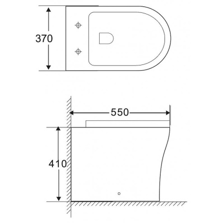 унитаз приставной belbagno ancona bb1224cbr-p безободковый