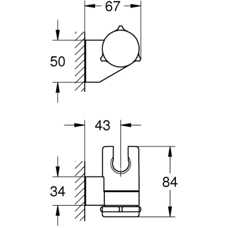 держатель для душа grohe new tempesta 27595000