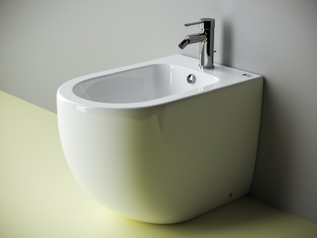 биде ceramicanova metropol cn4005 напольное, белое