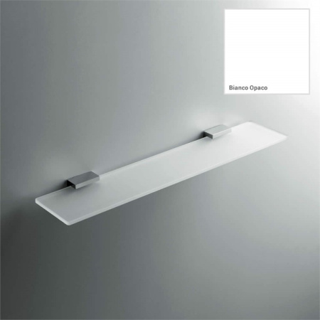 полка стеклянная 60 см colombo design look b1616.rro белый матовый хром