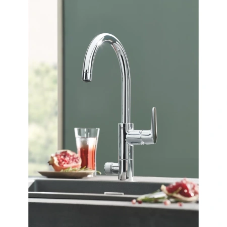 смеситель для мойки с функцией очистки водопроводной воды grohe blue pure baucurve 30386000