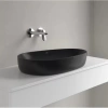 раковина накладная 65 см villeroy & boch antao 4a7465r7, ceramicplus, цвет pure black