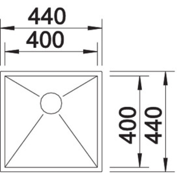 кухонная мойка blanco zerox 400-u 521585