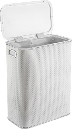 корзина для белья geralis pwh-b белая цвет хром, стандартная