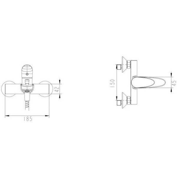 смеситель для ванны с душем bravat drop f64898c-01a