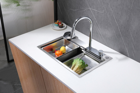 кухонная мойка abber wasser kreis 68 af2194 хром