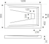 душевой поддон из искусственного камня good door атриум 120x90 белый лп00003
