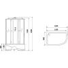душевая кабина niagara luxe 120x80 ng-7712wl с гидромассажем
