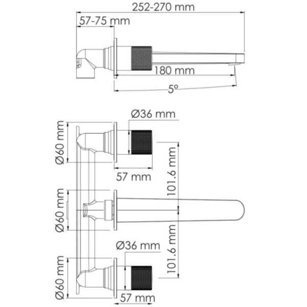 смеситель для раковины wasserkraft mosel 4645