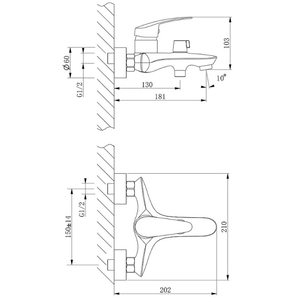 смеситель для ванны lemark linara lm0414c хром