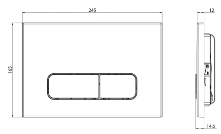 клавиша для инсталляции charus elegia fp.320.21.01 для унитаза, пластик, хром глянцевый