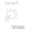 акриловый поддон 90x90 см radaway delos c 4c99170-03