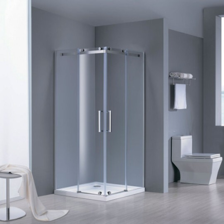 душевой уголок grossman cosmo gr-1100 100x100x190 см, профиль хром. стекло прозрачное