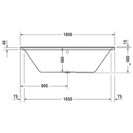 акриловая ванна duravit p3 comforts 180x80 (700377)
