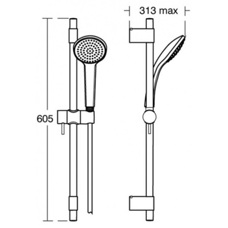 душевой гарнитур ideal standard idealrain pro b9833aa