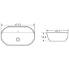 раковина накладная belbagno bb1346 61х41.5х14 см, белая
